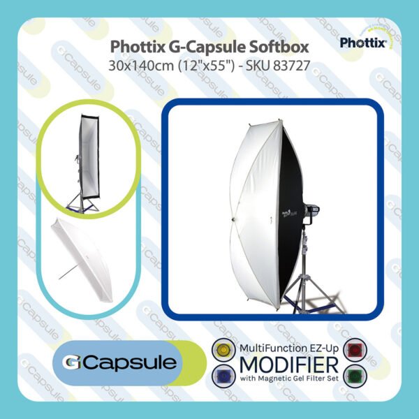 Phottix Phottix G-Capsule Softbox 30x140cm (12"x55")