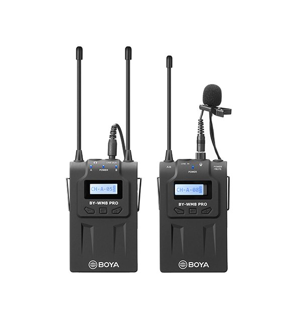 Boya BY-WM8 Pro-K1  UHF Dual-Channel Wireless Microphone System