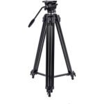 Promage PMT-550 Professional Video Tripod Aluminum Alloy with Fluid Head with long handle