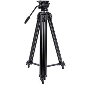 Promage PMT-550 Professional Video Tripod Aluminum Alloy with Fluid Head with long handle