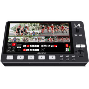 FEELWORLD L4 Multi-camera Video Mixer Switcher 10.1″ Touch Screen USB3.0 Fast Streaming