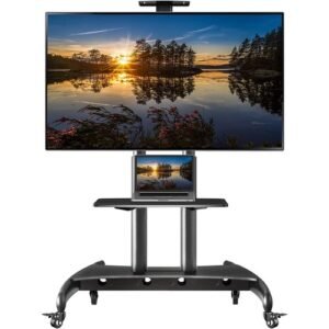 NB North Bayou Mobile TV Cart TV Stand with Wheels AVA1800-70-1P