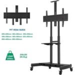 NB North Bayou Mobile TV Cart TV Stand with Wheels AVA1800-70-1P