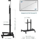 NB North Bayou Mobile TV Cart TV Stand with Wheels AVA1800-70-1P