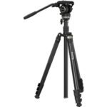 SmallRig CT210 Video Tripod with Fluid Head and Reversible Center Column - 4475