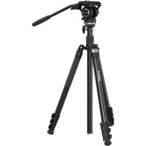 SmallRig CT210 Video Tripod with Fluid Head and Reversible Center Column - 4475