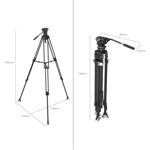 SmallRig FreeBlazer Heavy-Duty Carbon Fiber Tripod System - 3989