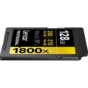Lexar+128GB+Professional+1800x+UHS-II+SDXC+Memory+Card+GOLD Series+1