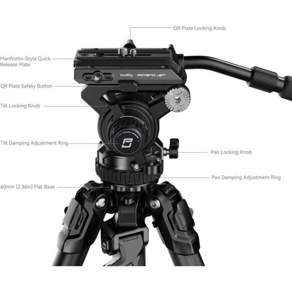 SmallRig x Potato Jet TRIBEX Carbon II Tripod with Fluid Head - 5755